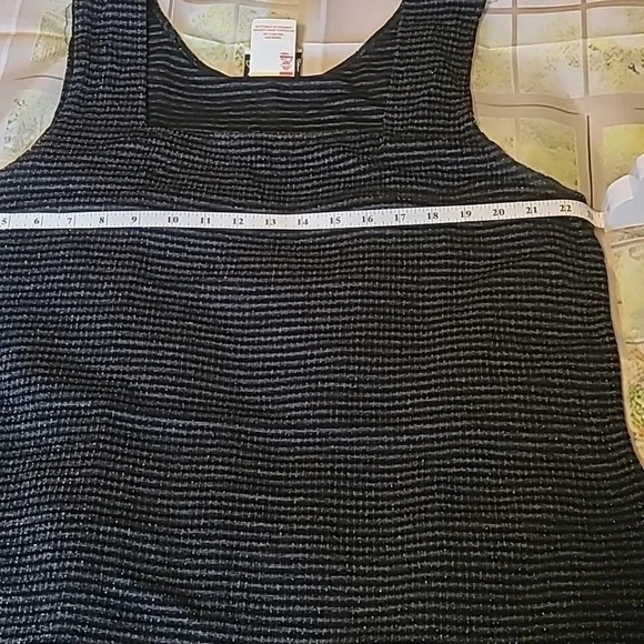 Joseph Ribkoff Black/Silver Sleeveless U Neck Top Womens Sz 18 - Picture 7 of 9